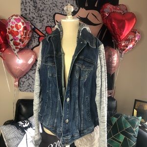 Mixed denim jacket